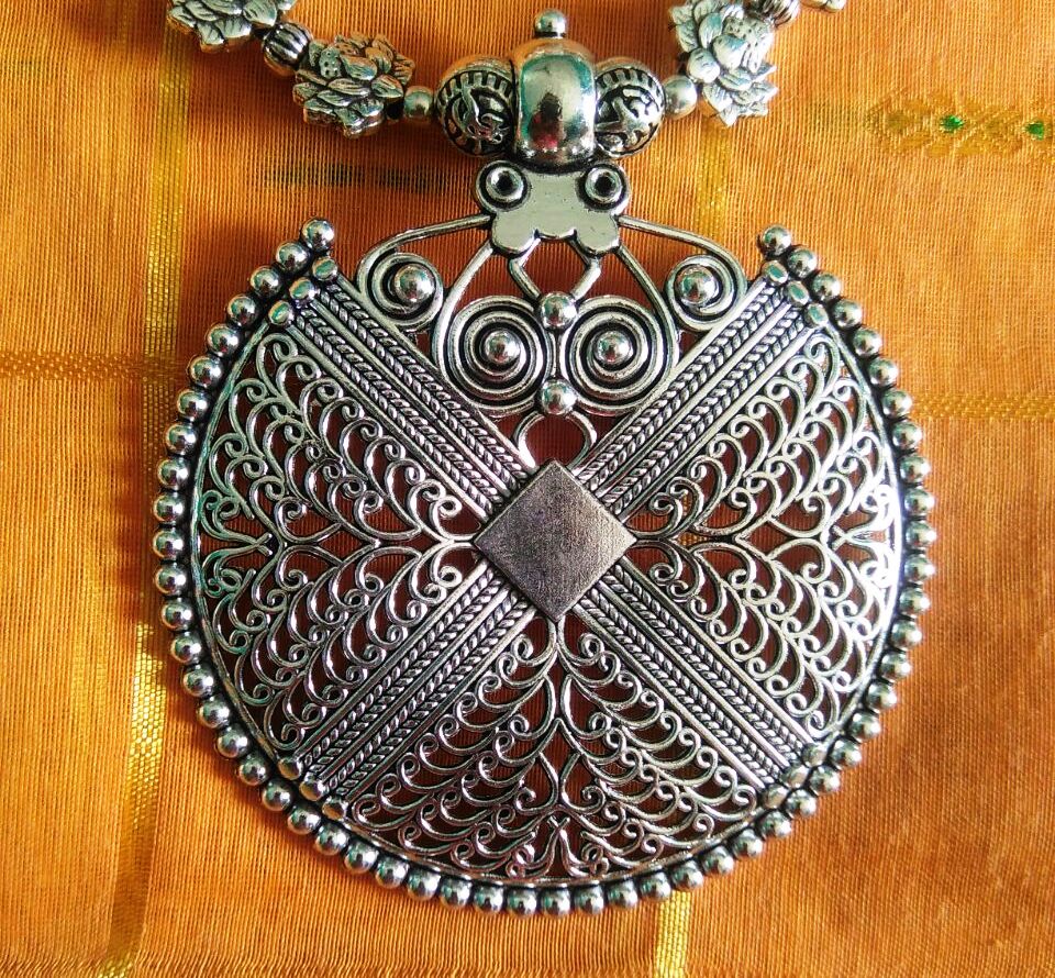 Oxidized online metal necklace