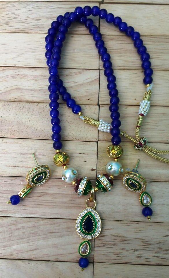 Blue stone artificial jewellery deals
