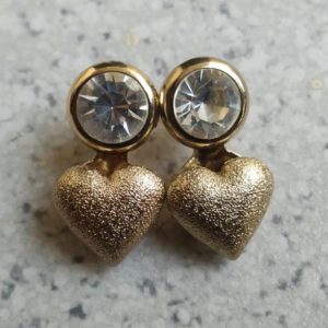 Small Golden Heart Shape Earrings