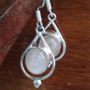 Charming Baby Pink Metal Earrings