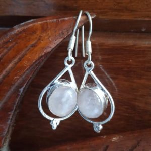 Charming Baby Pink Metal Earrings