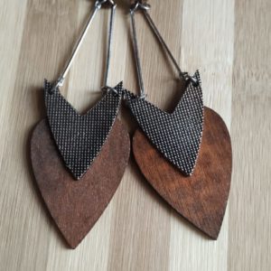 Stunning Wooden Long Earrings